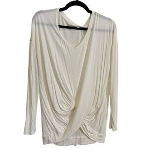 Express Twist Relaxed White Tunic Tee size Sm